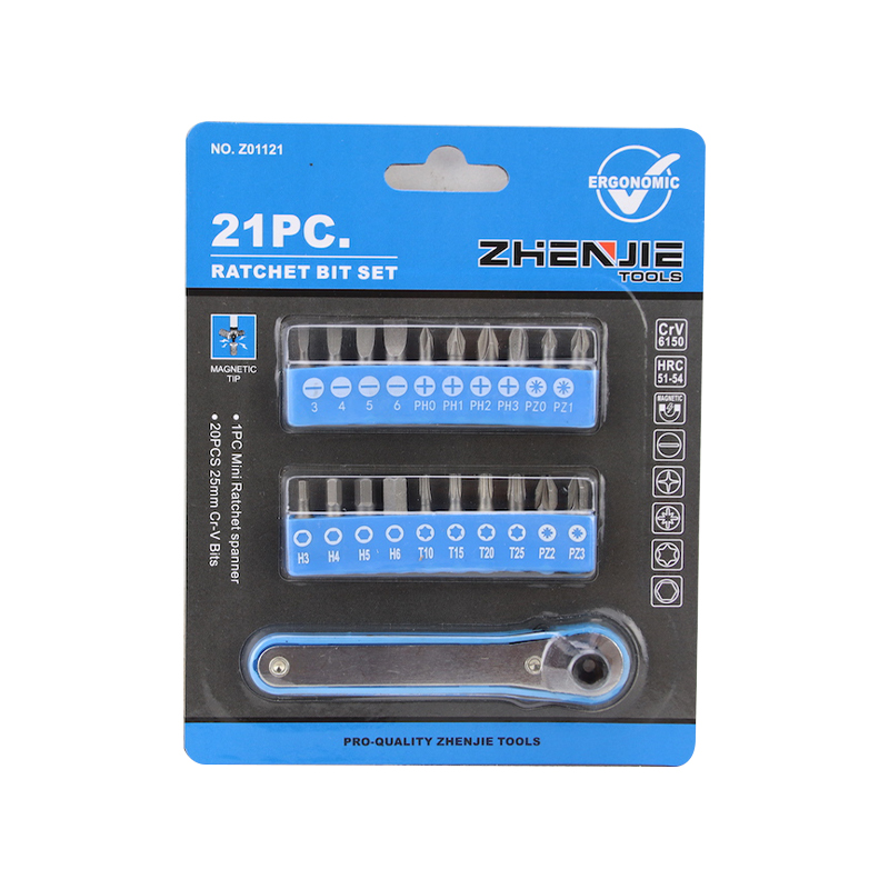 21st slitsad Phillips Pozidriv Hex Torx Spärrbitssats