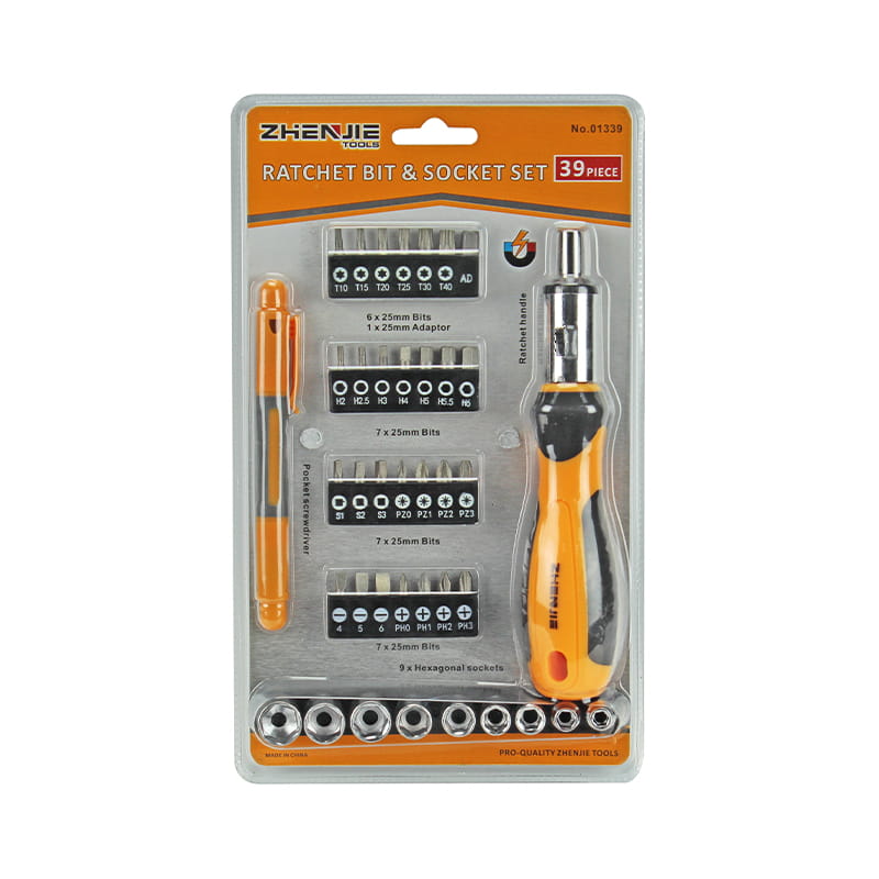 39st Spärrbits & Socket Set