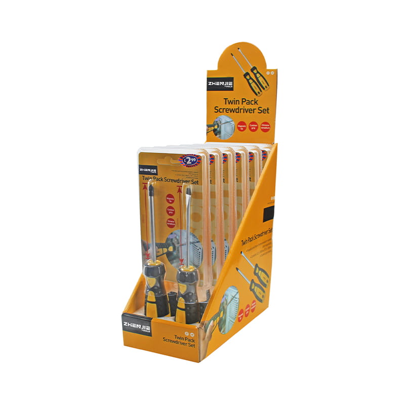 2st dubbelblister & displaybox förpackning CRV-skruvmejselsats