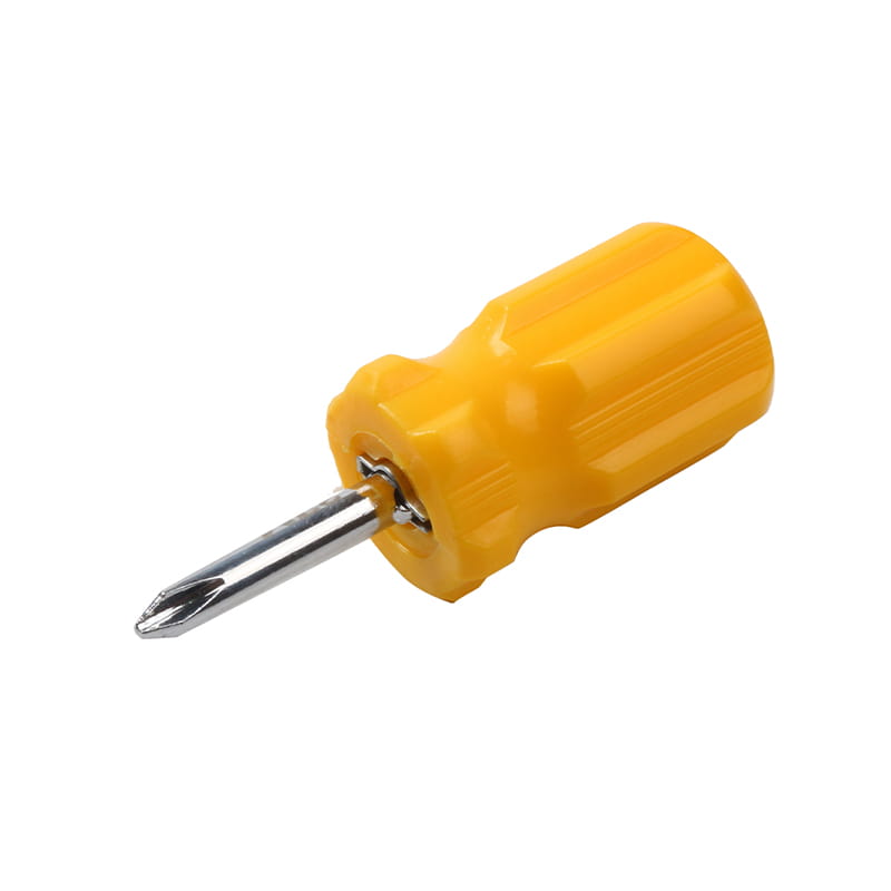 2 i 1 6 mm-PH2 stubbigt handtag dubbelsidig CRV-bladskruvmejsel